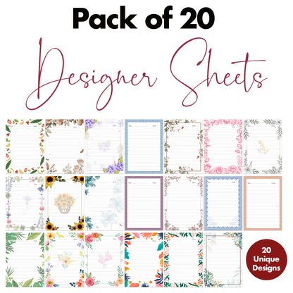 A4 Designer Sheets (Assorted Designs)