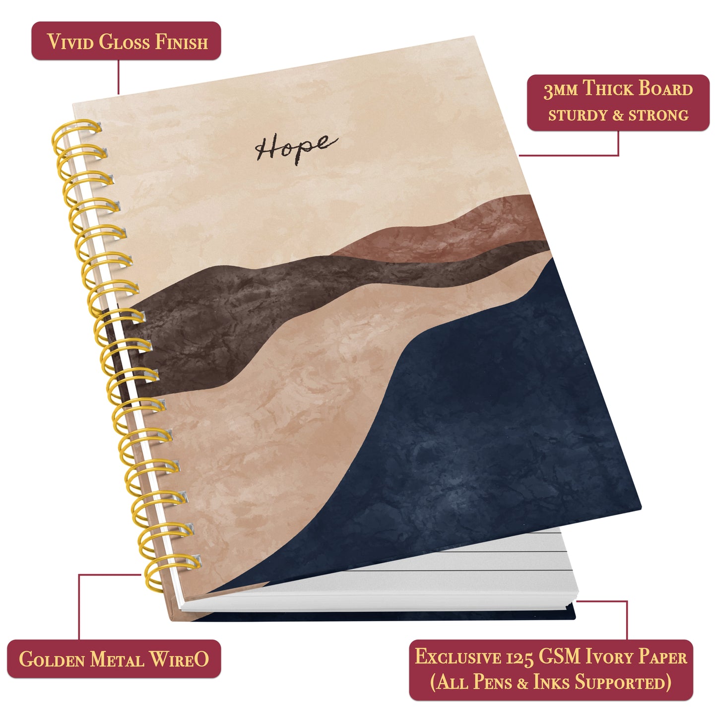 A5 Hardcover Diary | Design: Hope