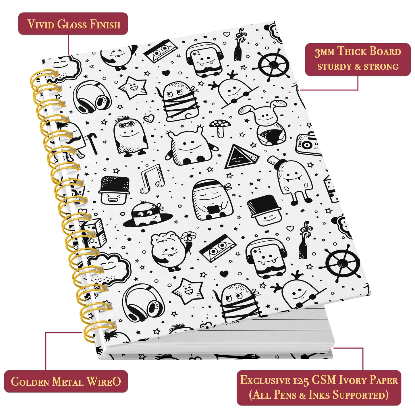 A5 Hardcover Diary | Design: Doodle